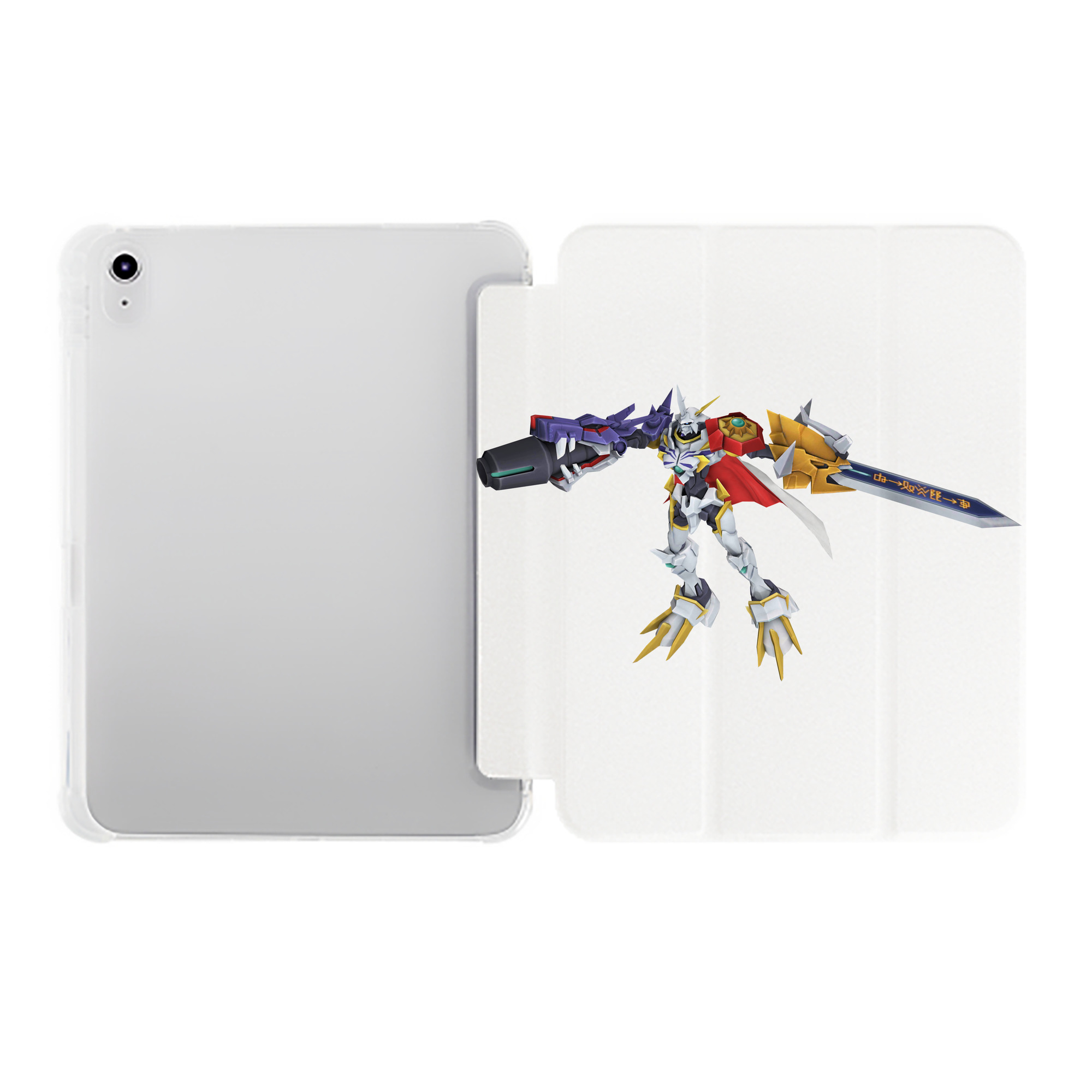 （画像用） Digimon デジタルモンスター/デジモン IPad ケース ペン収納付き 三つ折りスタンド PUレザー×シリコン 対応機種9.5/10.5/10.9インチ